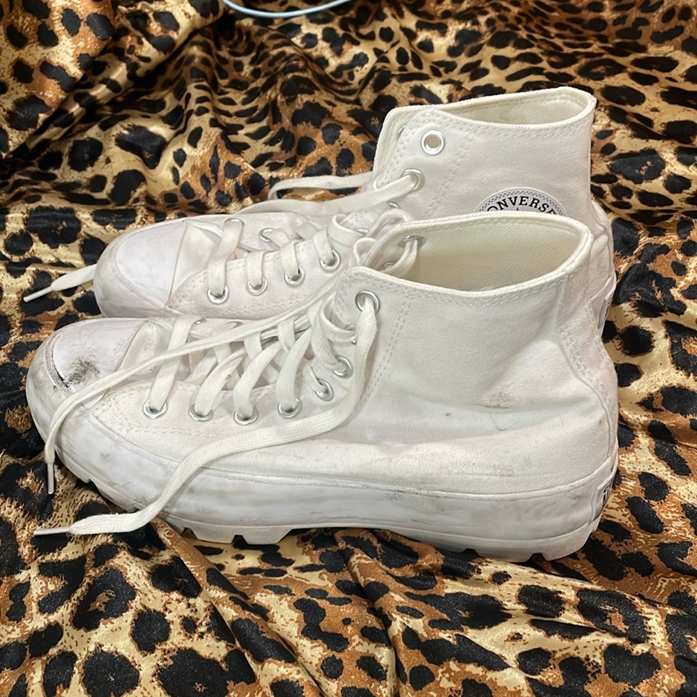 White Platform Converse